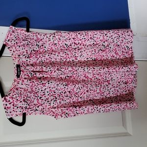 Nine West Sz S keyhole top pink white black